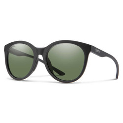 Smith Bayside Sunglasses Chromapop Polarized in Matte Black with Grey Green